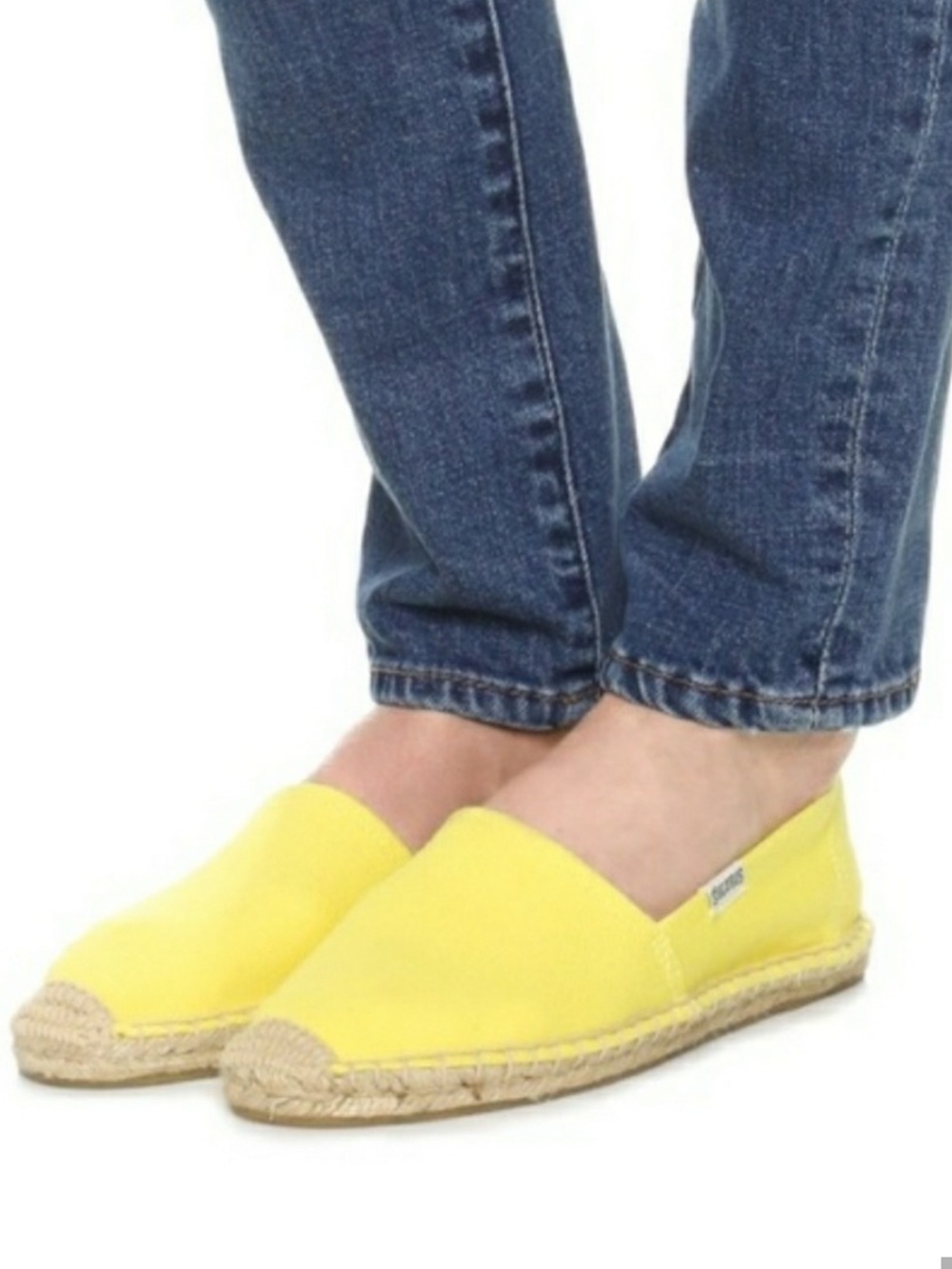 NEW Soludos Women’s Sunny Yellow Slip On Espadrille Shoes Size 40 9 US